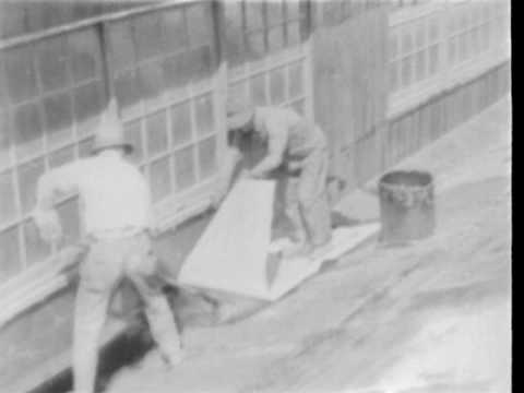 Application Of Built Up Asbestos Roofing 1930